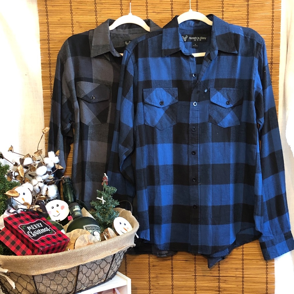 Blue Men’s Flannel Shirt